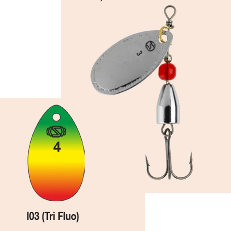 Rotativa 2 5gr  Swimy Inline Spinner I03 Tri Fluo