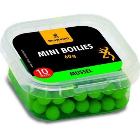 Boilies Browning Mini Boilie pre-drilled green Mussel 10 10mm