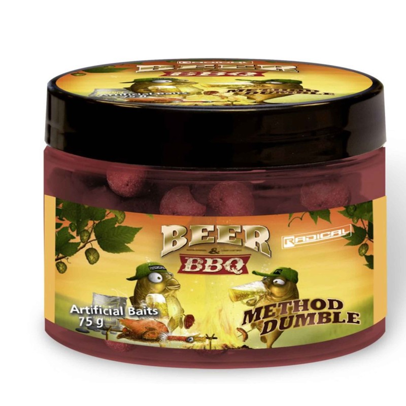 Boilies Radical Method Marbles Beer BBQ 9mm 75g