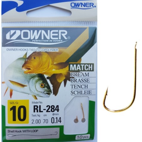 Carlige Legate Owner RL-284 No.10 70cm 0,14mm