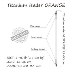 Struna Orange 9kg 18cm Titanium Leader